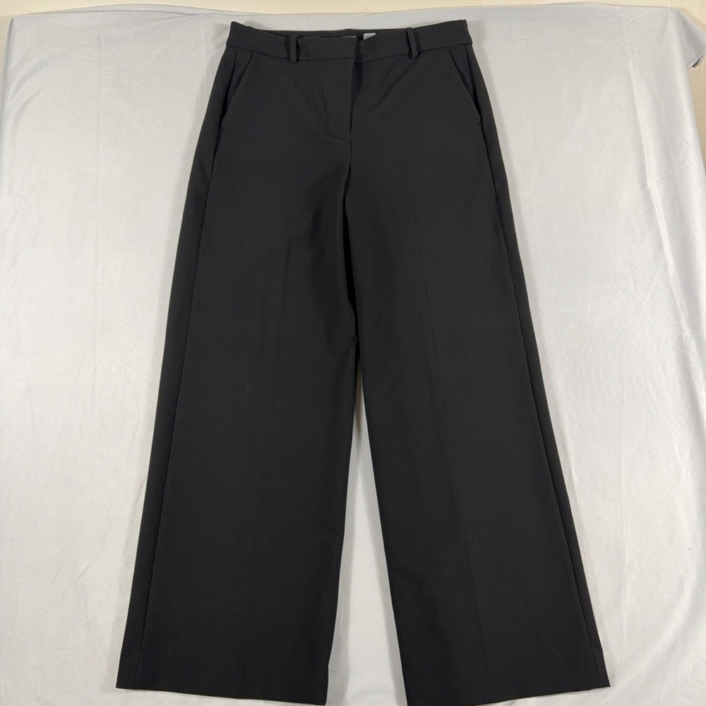 J.Crew Black Carreman Wide-Leg Four-Season Stretch High-Rise Trouser Women 14